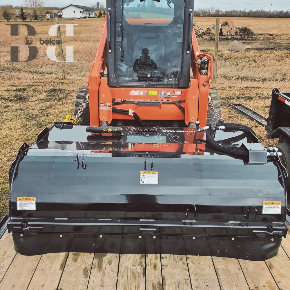 72 Skid Steer Pick up Box Broom Sweeper with Edge Brush